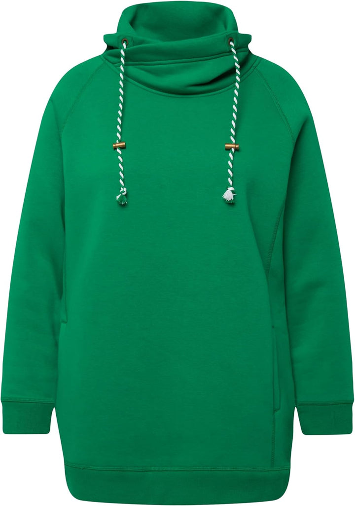 Ulla Popken Damen Grosse Grössen, Sweatshirt Sweatshirt (1er Pack) 42-44 Smaragdgrün, 42-44 Smaragdg