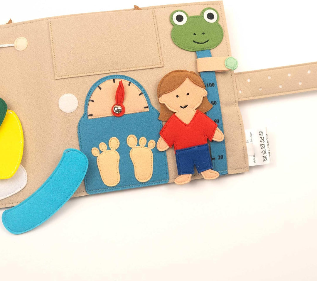 Jolly Designs „Hallo Kids Doc“ – Interaktives Stoffbuch Arzt & Körper – Montessori Lernspielzeug ab