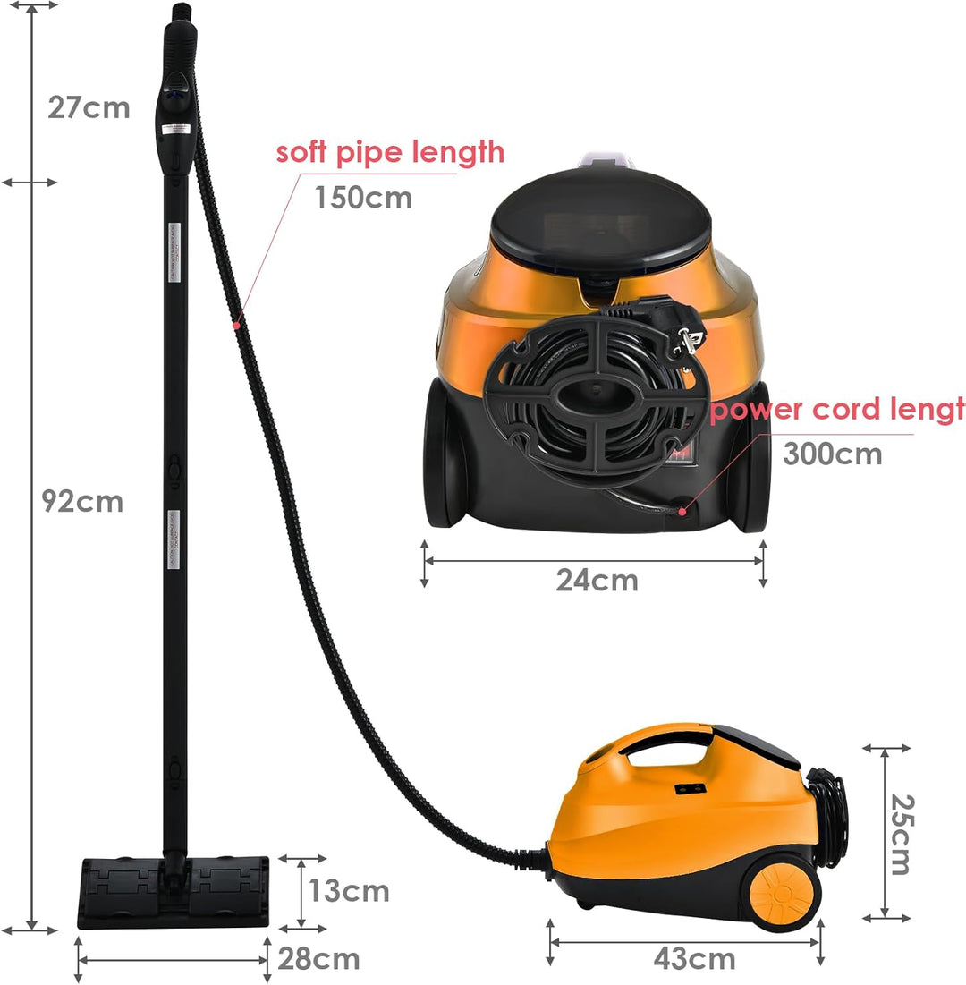 GOPLUS Dampfreiniger, Dampfdruck: max. 4,0 bar, variabler Dampf, Aufheizzeit: 5 Min., Leistung: 2000