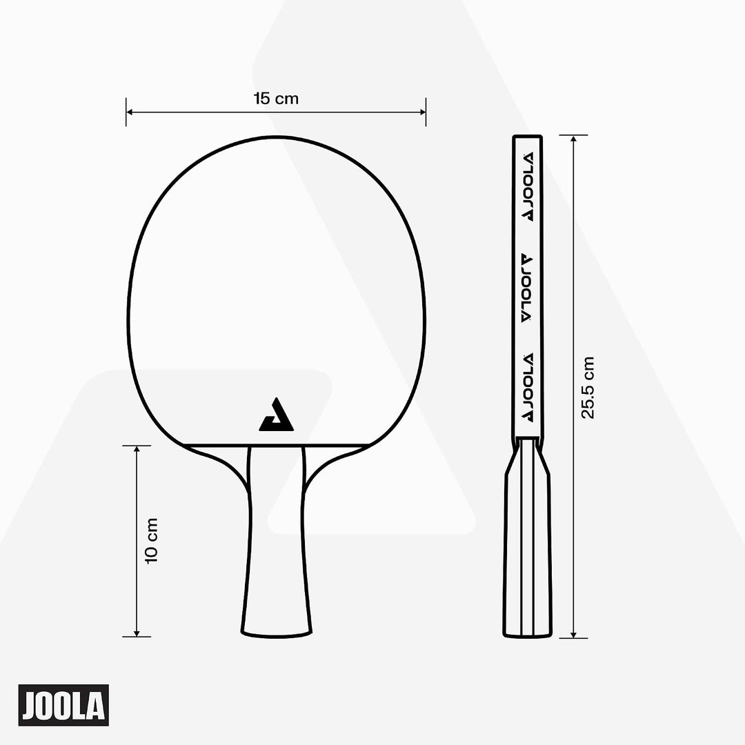 JOOLA Team Pro Tischtennis Set - 2 Schläger + 3 Bälle + Hülle - 6-teilig