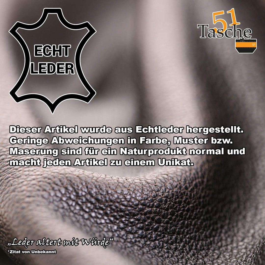 Christian Wippermann Herren echt Leder Handgelenktasche Herrenhandtasche Dokumententasche Tasche Dop