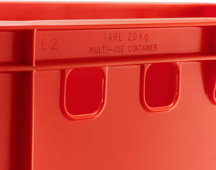 BURI 5x Fleischkiste E2 Metzgerkiste 60x40x20cm lebensmittelecht, robust, stapelbar - Universal Lage