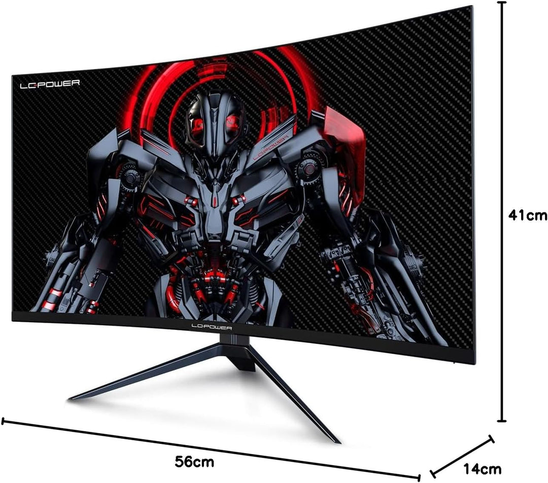 LC-POWER 27 Zoll FHD Gaming Monitor 165Hz 1920x1080, 1500R, FreeSync, HDR Ready, DP&HDMI,1ms, LC-M27