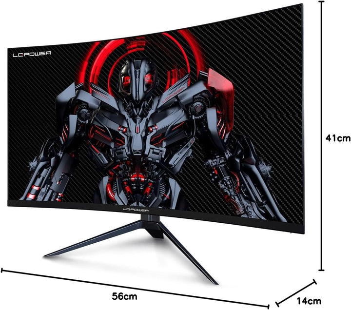 LC-POWER 27 Zoll FHD Gaming Monitor 165Hz 1920x1080, 1500R, FreeSync, HDR Ready, DP&HDMI,1ms, LC-M27