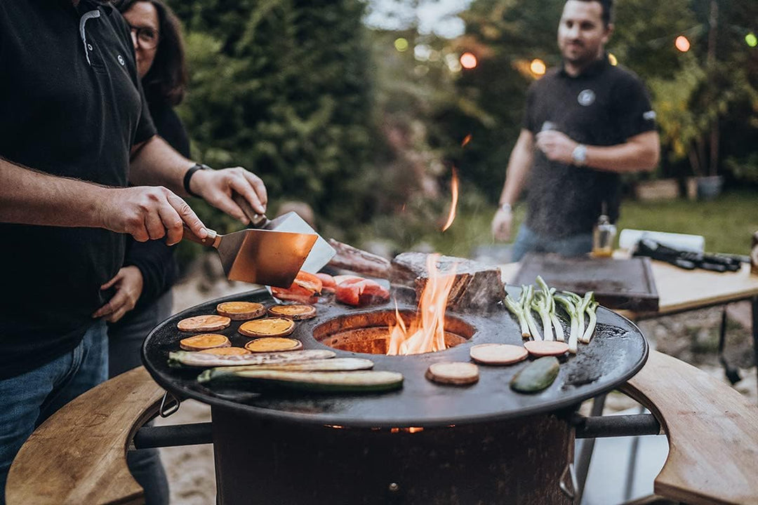 MOESTA-BBQ 10656 BBQ Disk Feuerplatte Einzeln - Plancha 6mm Gusseisen-Platte für Kugel-Grill/Grillfa