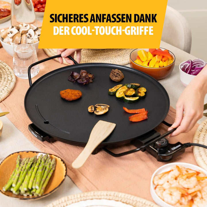 Tristar BP-2787 Grillplatte – Ø 40 cm – 4 Personen – 2000 W – Schwarz