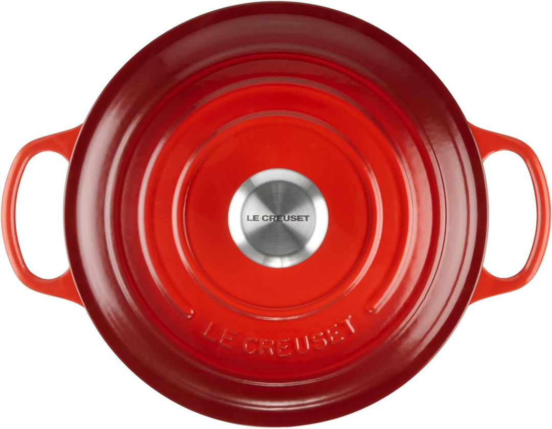 Le Creuset Signature Gusseisen-Bräter mit Deckel, Ø 24 cm, Rund, Für alle Herdarten und Induktion ge