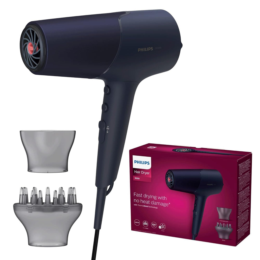 Philips Haartrockner der 5000er Serie mit ThermoShield Technologie, 3 Heiz- und 2 Geschwindigkeitsst