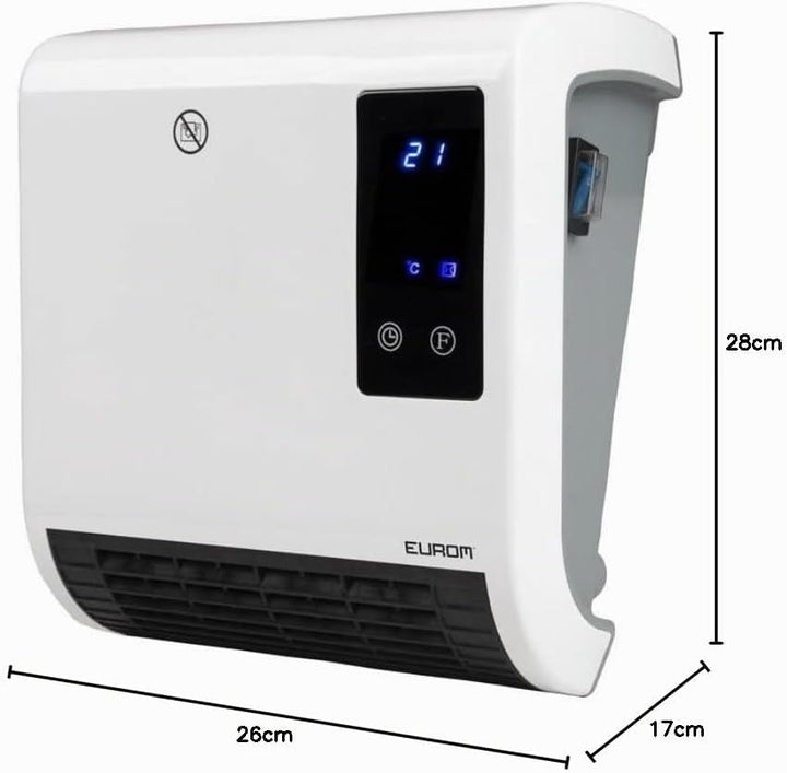 Eurom Badezimmerheizung Sani Fanheat 2000R 350081 | elektrischer mini Heizlüfter für Innenräume | He