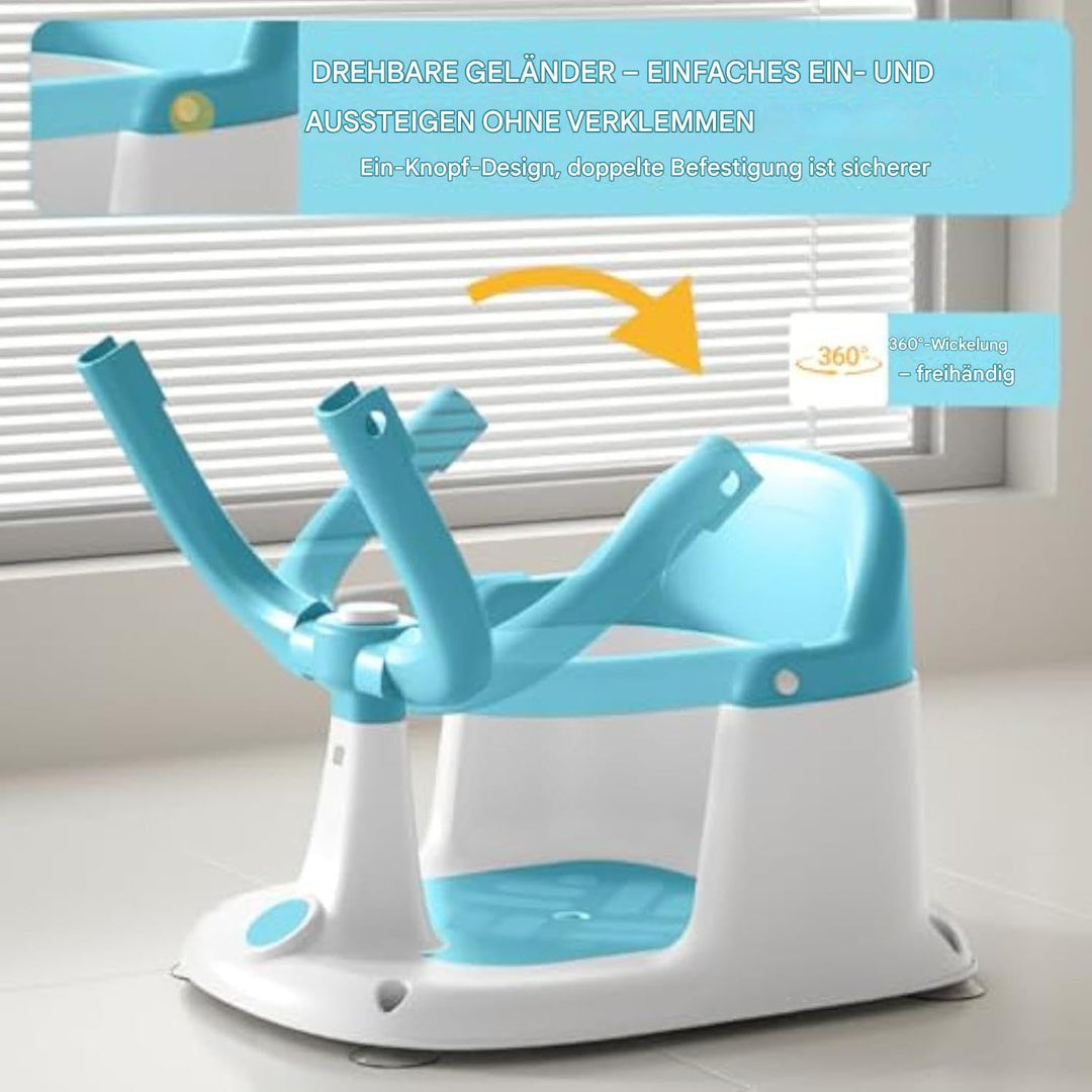 Badesitz Baby 6 Monate | Babybadsitz | Babys Badewanne Stuhl mit 4 Saugnapfern ohne Rutsch | Kleinki