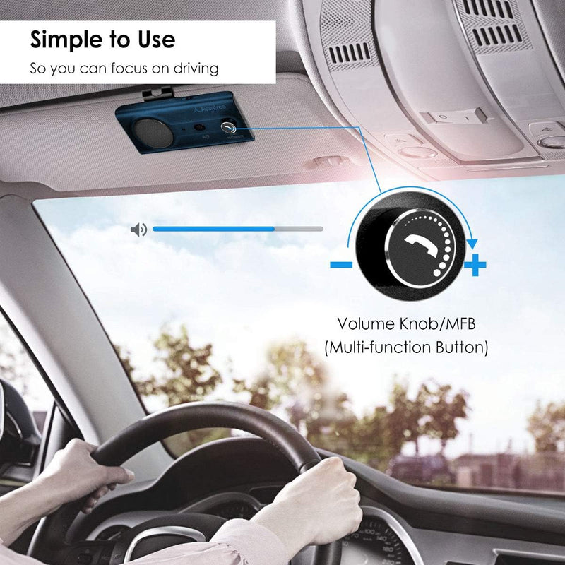 Avantree CK11 Bluetooth 5.0 Freisprecheinrichtung, Auto-Kit, Siri Assistent, Bewegungssensor Auto ON