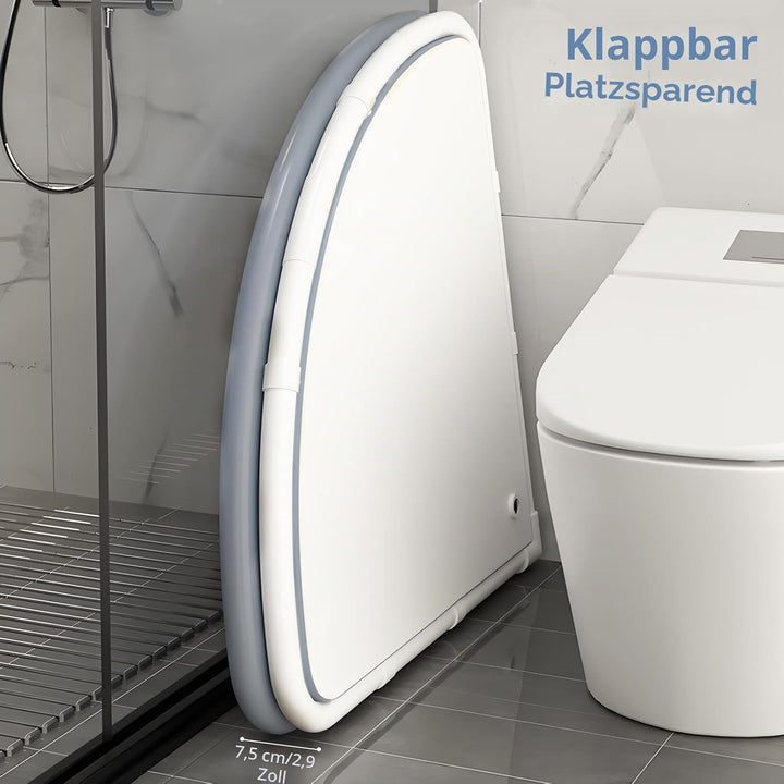 Faltbare Badewanne für Erwachsene und Kinder, 55 x 73 x 90 cm Fächerförmige faltbare Badewanne, plat