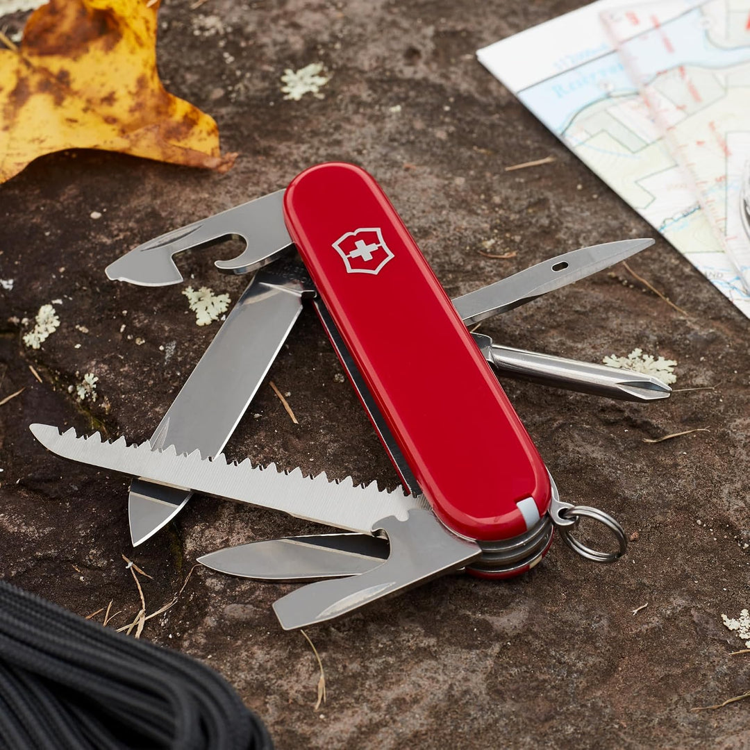 Victorinox Schweizer Taschenmesser Hiker, Swiss Army Knife, Multitool, 13 Funktionen, Klinge, Dosenö