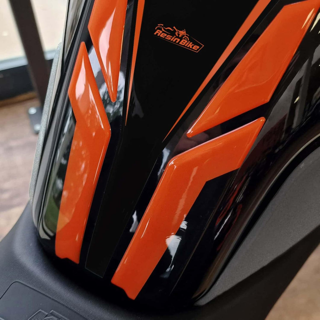 Resin Bike Aufkleber für Motorrad Kompatibel mit KTM Duke 125 200 250 390 2021-2022 Silber. Tankabde