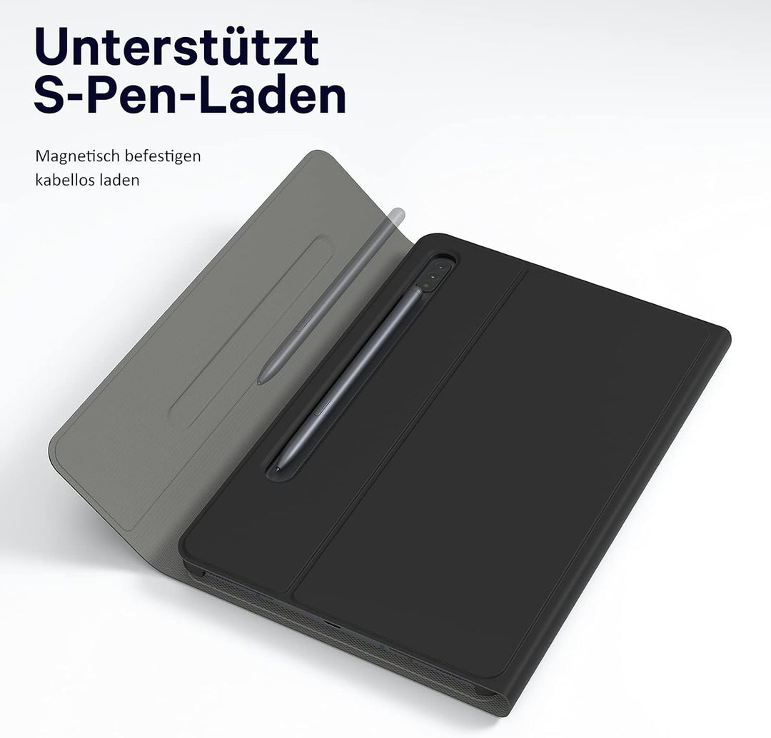 Earto Samsung Galaxy Tab Tastatur für S9 11"/S9 FE 10.9”, Smart Touchpad, Tab S9 Hülle mit S-Pen-Hal