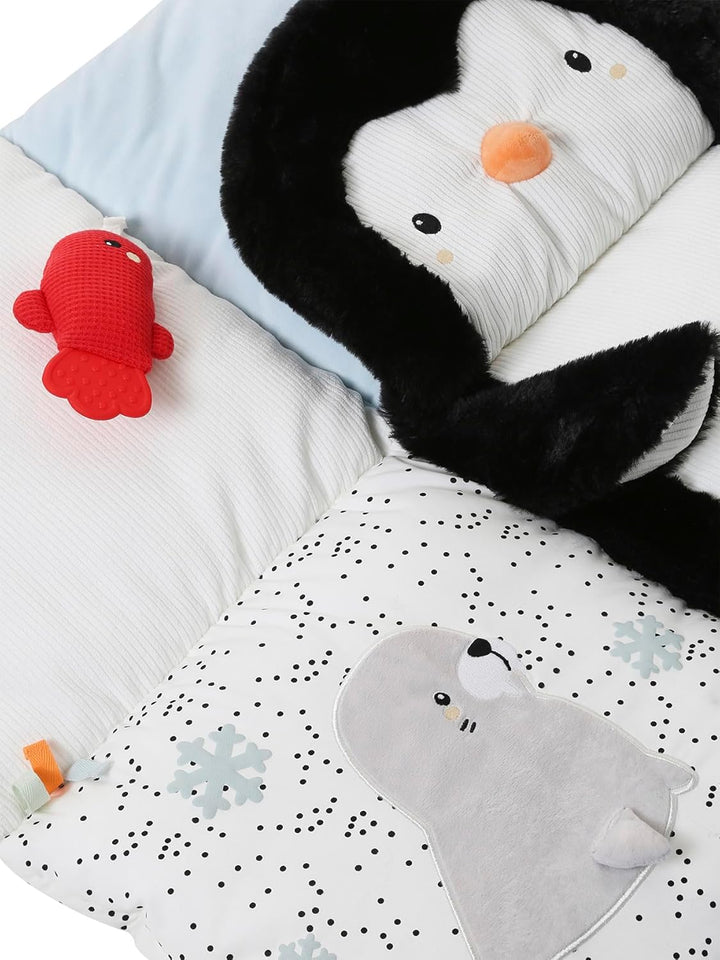 VERTBAUDET Baby Activity-Decke schwarz pinguin, schwarz pinguin