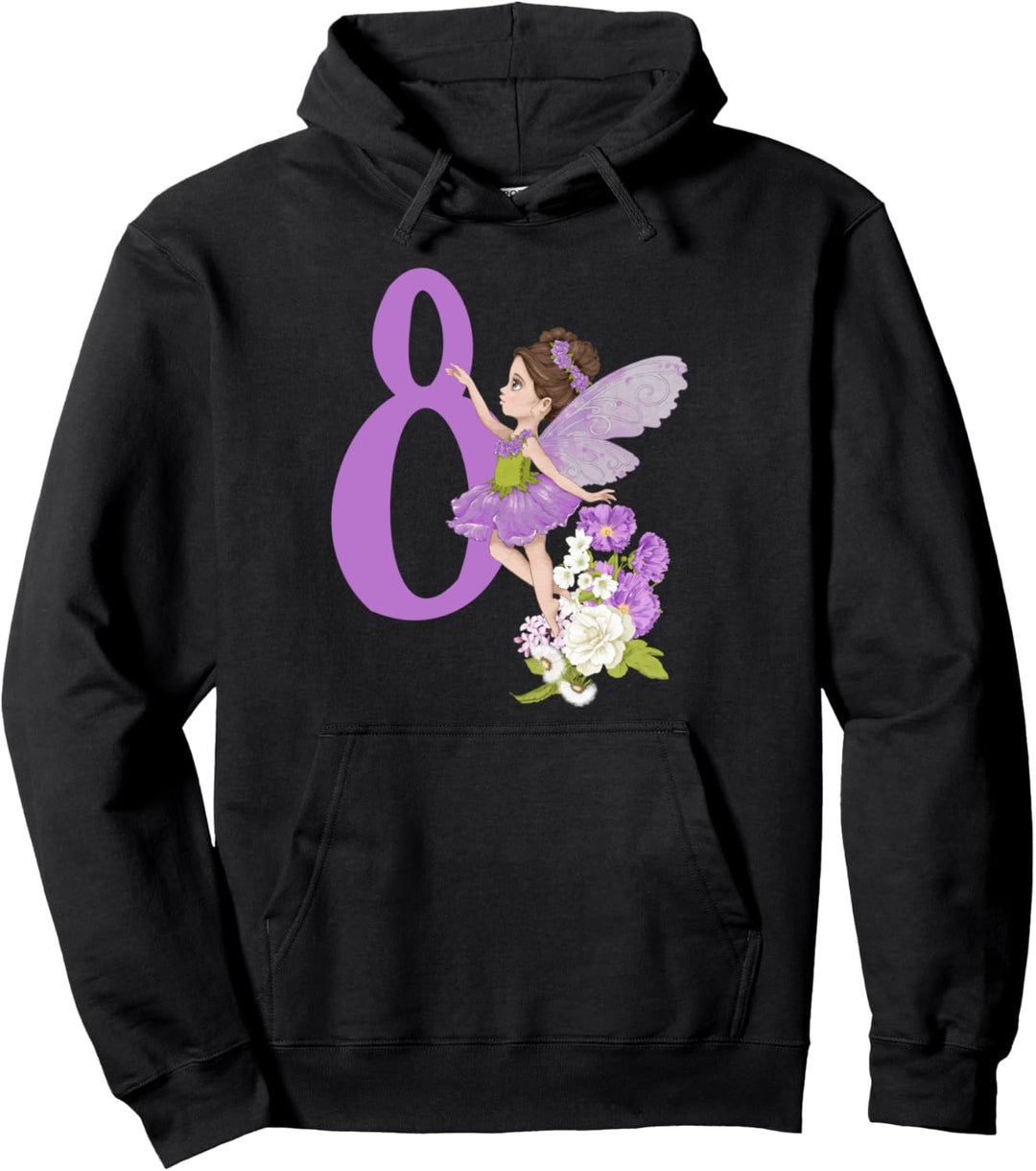 8. Geburtstag Fee Mädchen Blumenfee Feen Fee Latina Pullover Hoodie