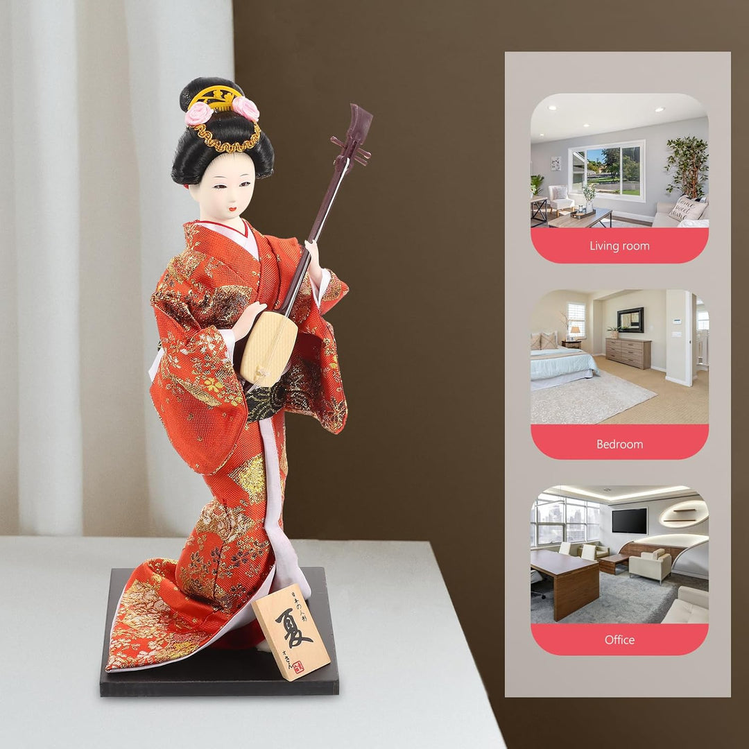 Beavorty Japanische Geisha-Ornamente Japanische Puppen Hergestellt in Japan Japanische Geisha-Puppe
