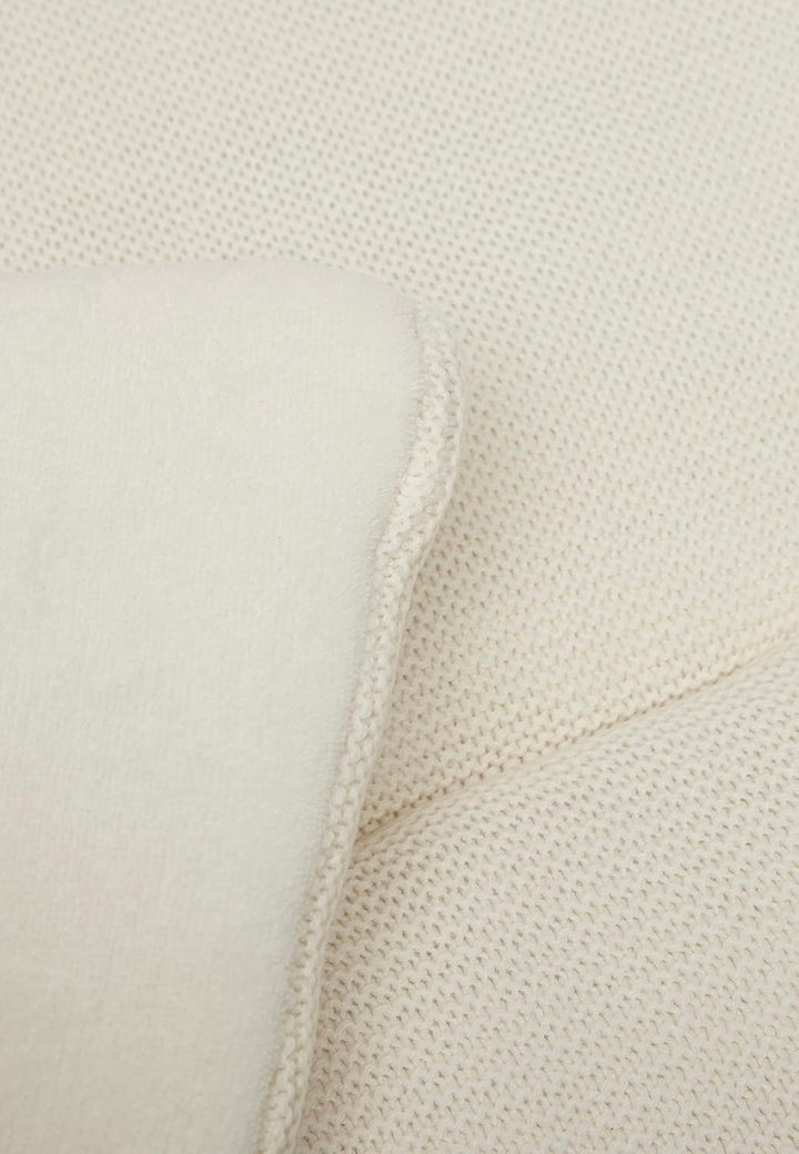 Jollein Krabbeldecke für Baby - Basic Knit, Ivory - Laufgittereinlage - 75x95 cm - Spieldecke Baby -