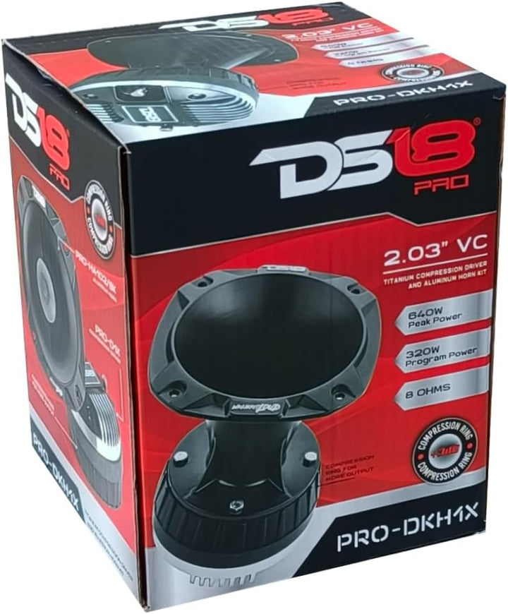 KIT Set FÜR DS18 PRO-DKH1X 1 Kompressionstreiber mit 16,2 x 16,2 cm Quadrathorn, 320 Watt rms 640 Wa