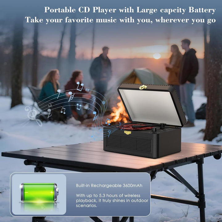 CD Player Tragbar Bluetooth: Kegaudio Radio mit CD-Player Tragbarer mit Lautsprecher Fernbedienung U