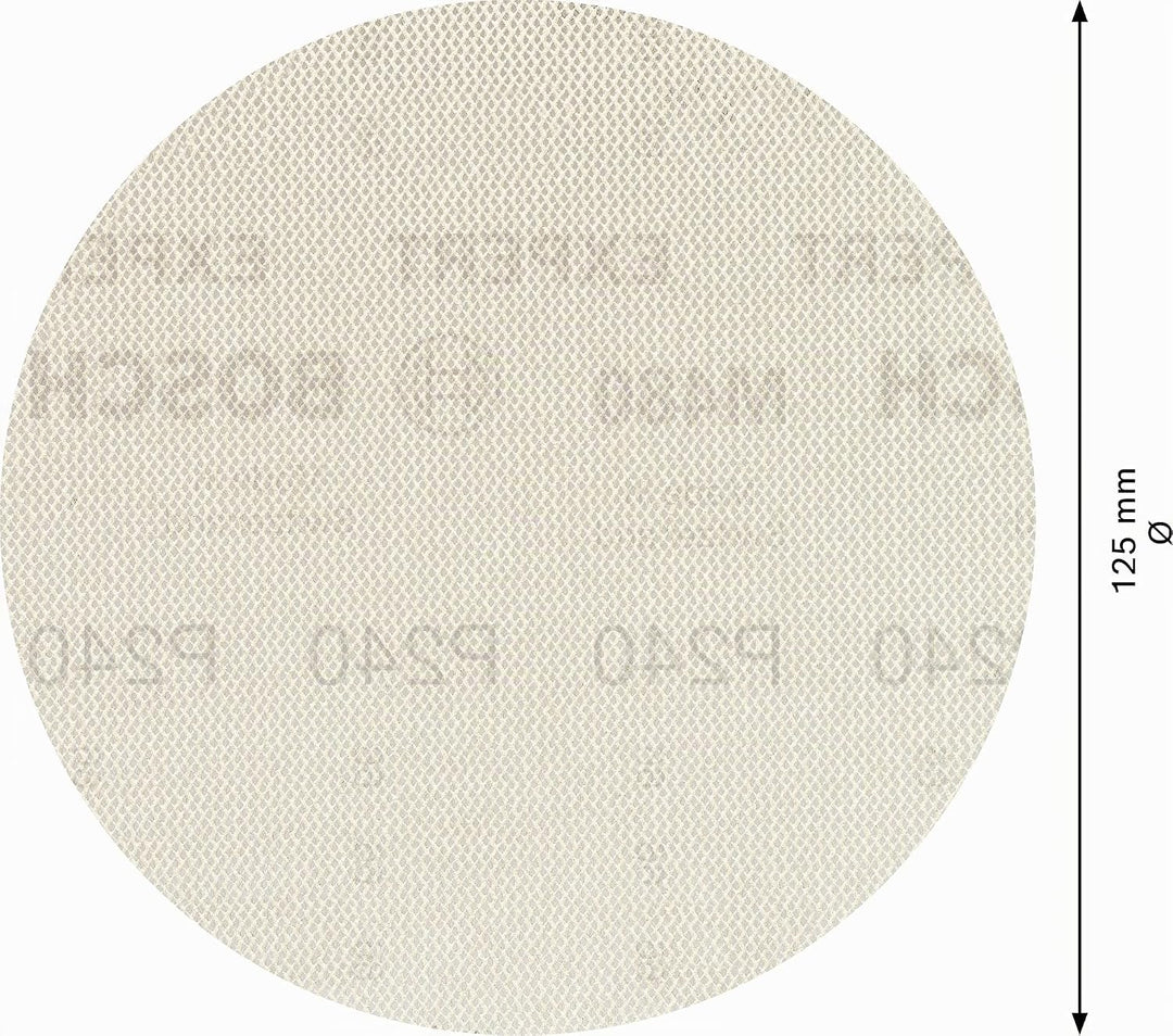 Bosch Professional 50x Expert M480 Schleifnetz (für Hartholz, Farbe auf Holz, Ø 125 mm, Körnung 240,
