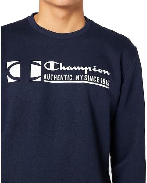 Champion Herren Graphic Shop Authentic-Fall Fleece Crewneck Kapuzenpullover S Marineblau, S Marinebl
