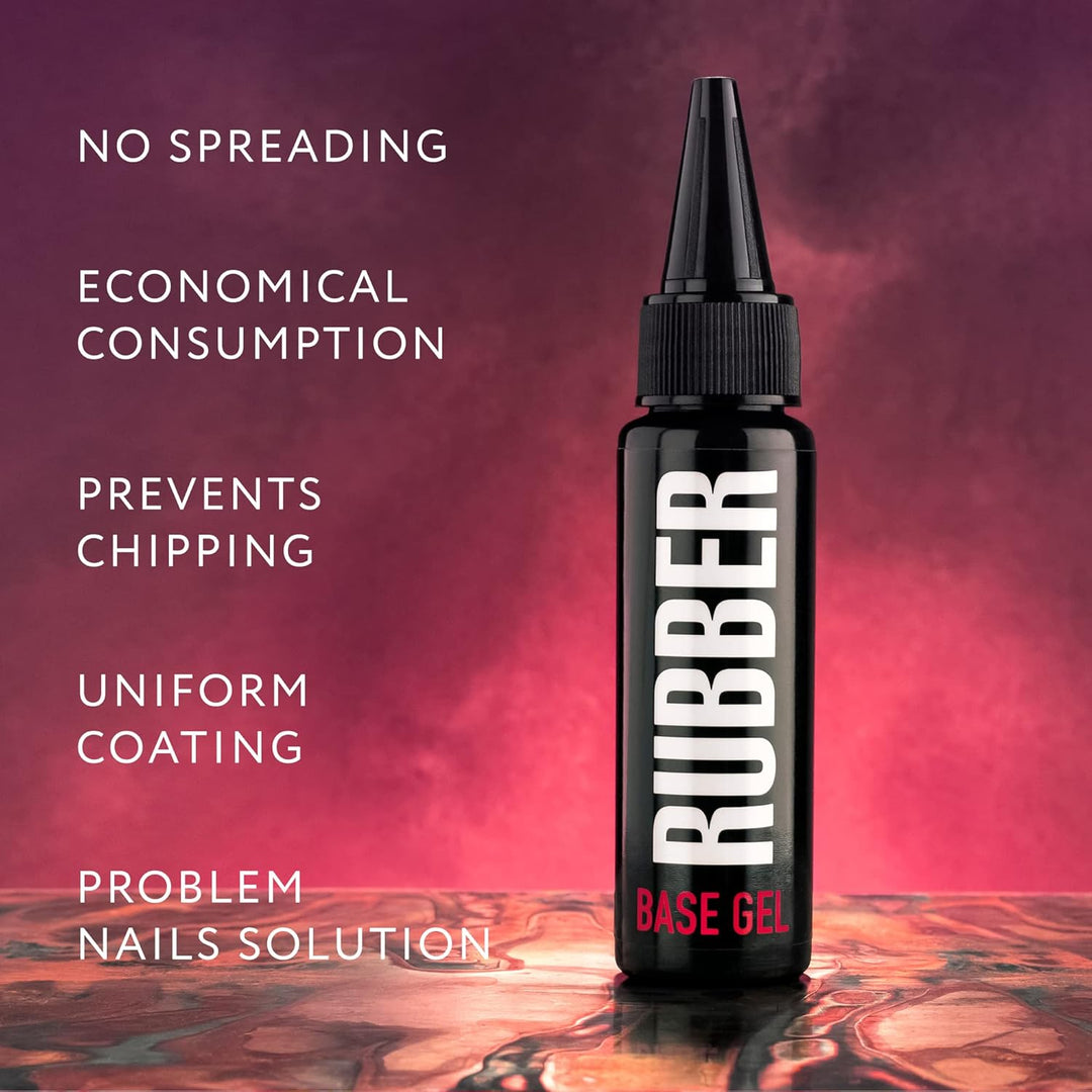 K Professional Rubber Base Gel - Base Coat Gel Polish UV LED Soak Off - Unterlack Nagellack Hochbest