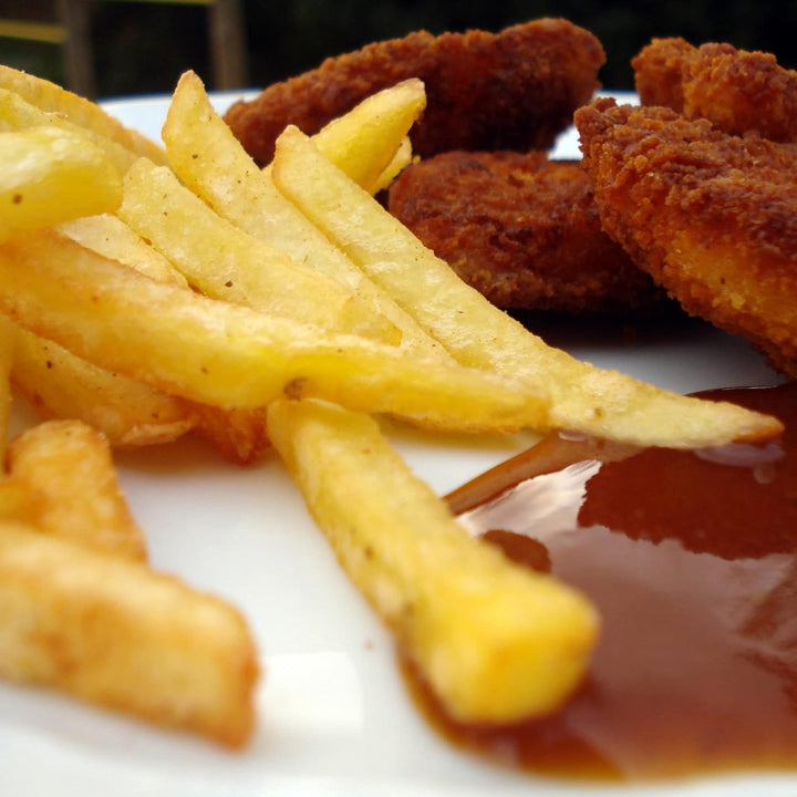 Kerafactum Pommesschale Snack Wurst Schale für Pommes Frites Currywurst | Mehrweg Wurstschale Würstc