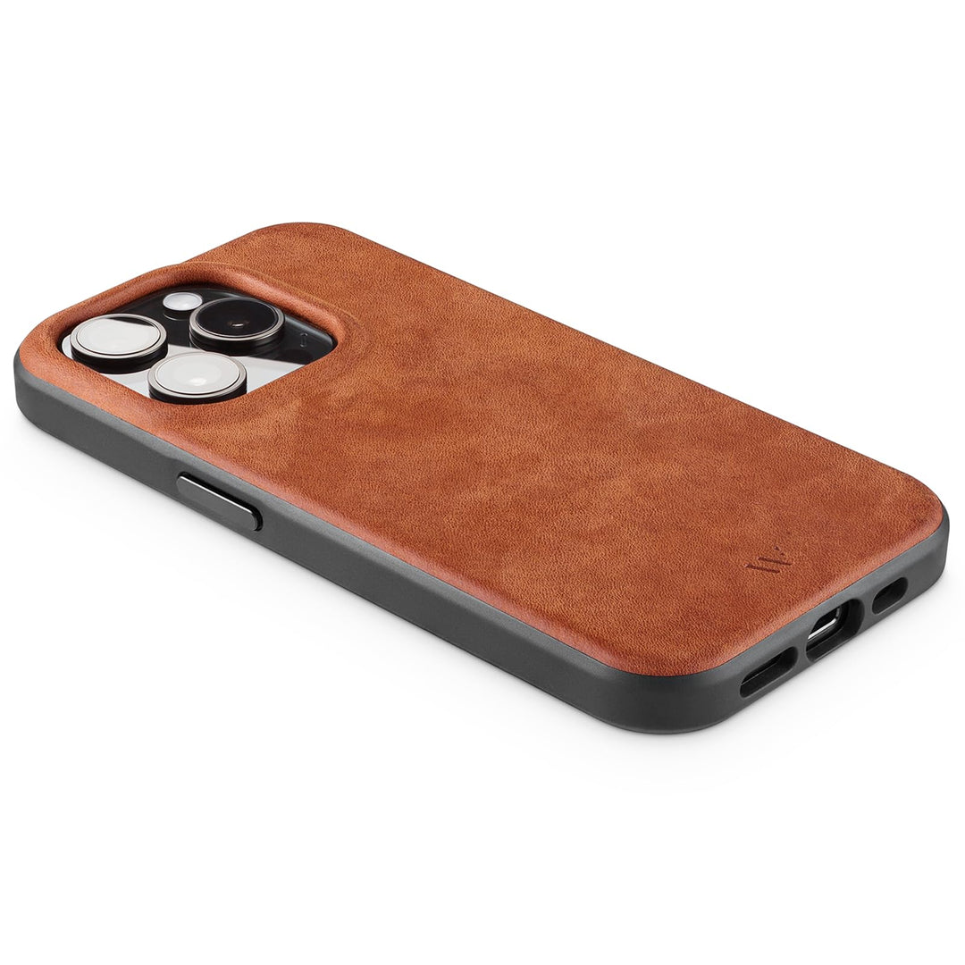 WIIUKA Hülle für iPhone 15 Pro Max, Leder aus Deutschland, Lederhülle extra Dünn, Premium Handyhülle