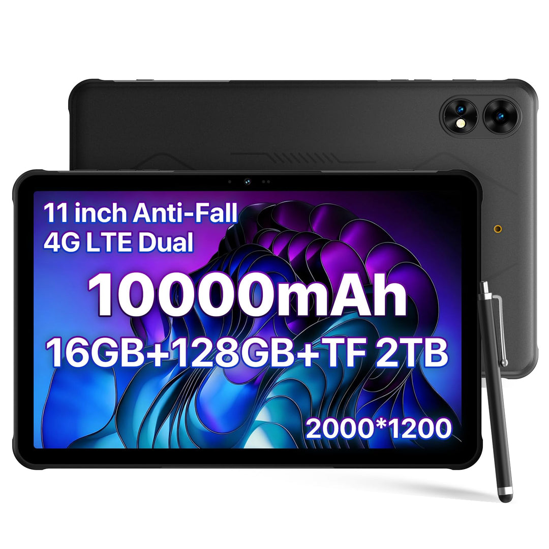 UMIDIGI 2024 Android 13 Tablet 11 Zoll,Active T1 Leichtes Rugged Tablet Wasserdicht,16GB+128GB(TF 1T