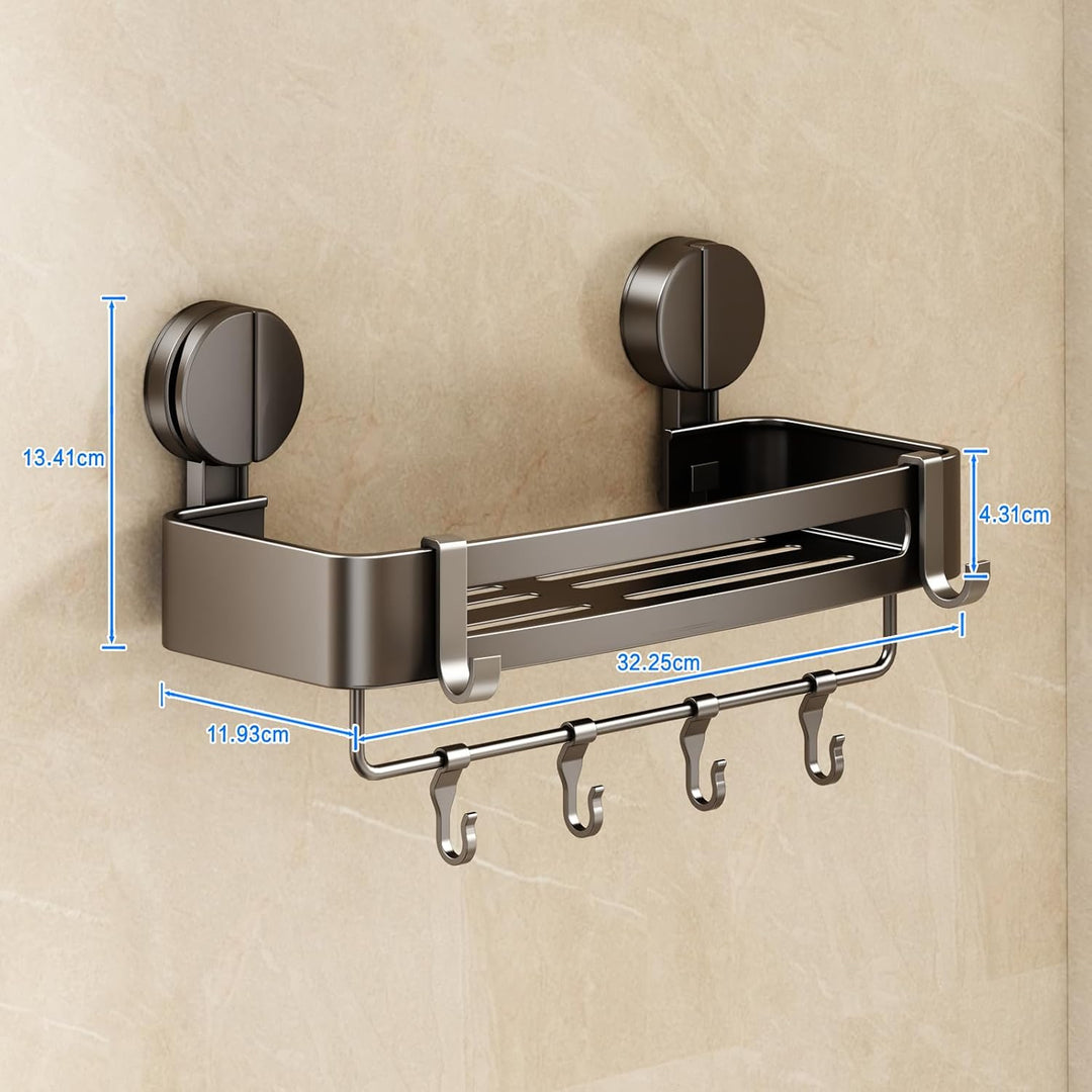 Duschablage Saugnapf, Klebstoff Duschregal Wandmontiert Bad Duschkorb Zum Kleben Badregal Ohne Bohre