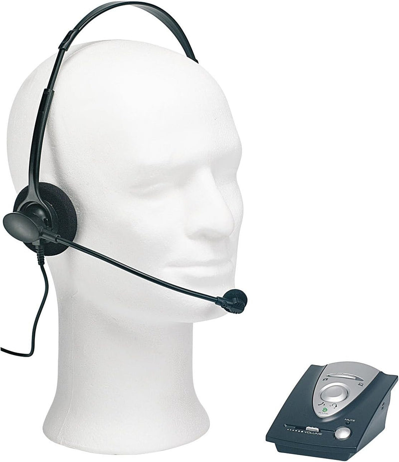 Callstel Telefonverstärker: Profi-Telefon-Headset inklusive Connector-Box für Festnetz-Telefone (DEC