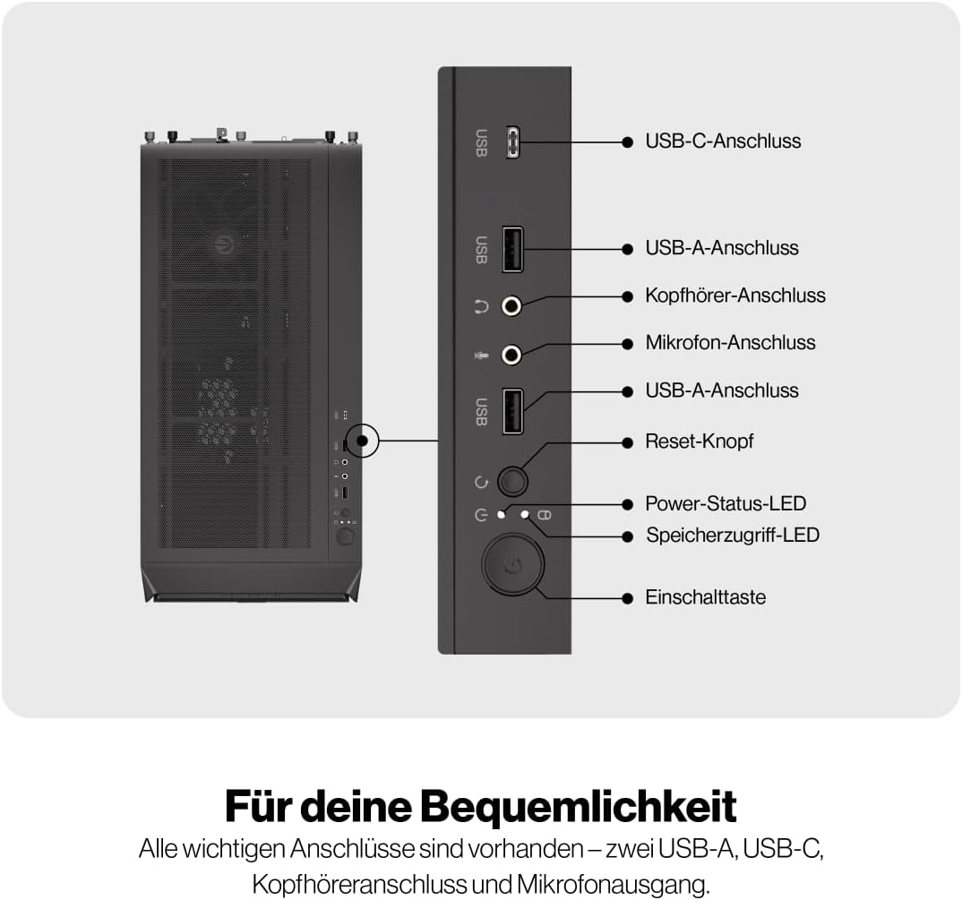 Endorfy Gehäuse Arx 500 ARGB - Midi 4x140mm ARGB Fans included, 4x140mm ARGB Fans included