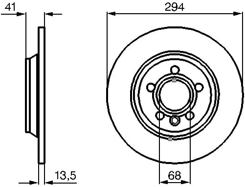 Bosch BD491 Bremsscheiben - Hinterachse - ECE-R90 Zertifizierung - zwei Bremsscheiben pro Set