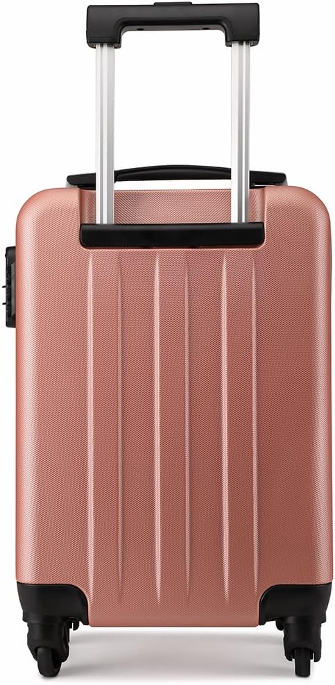 KONO Hartschale Koffer Trolley Rollkoffer Zwillingsrollen ABS Handgepäck Bordgepäck 4 Rollen, 48cm 2