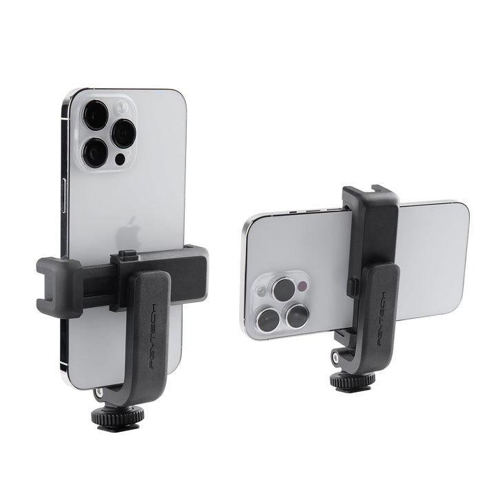 PGYTECH Cold Shoe Handyhalterung kompatibel mit iPhone/Samsung und Anderen Smartphones Phone Holder,