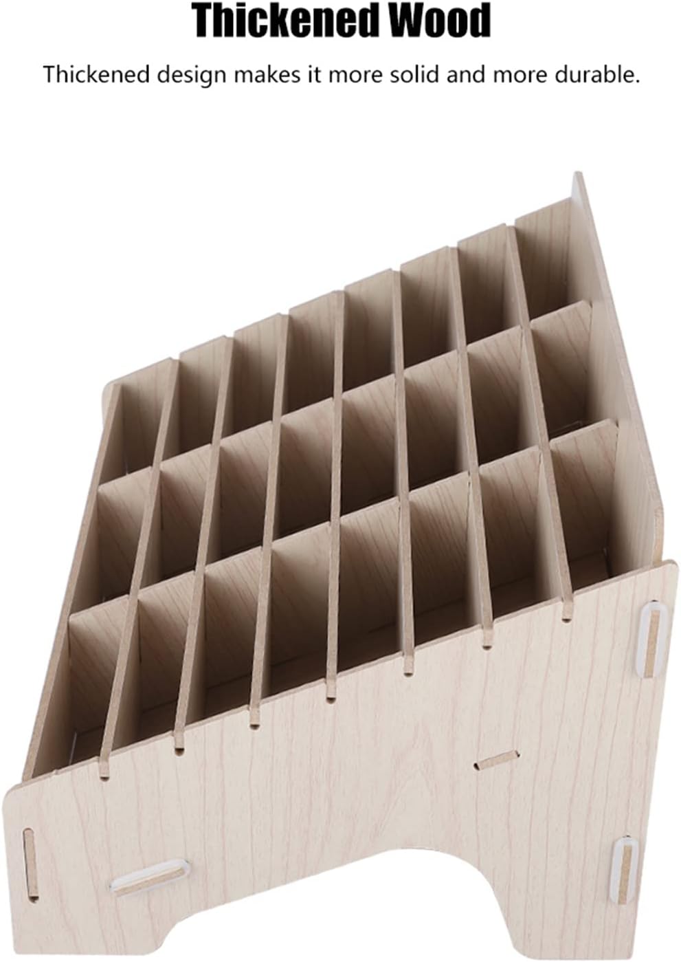 Telefongefängnis aus Holz mit 24 Gittern, Verdickte Aufbewahrungsbox für Mobiltelefone und Caddy Im