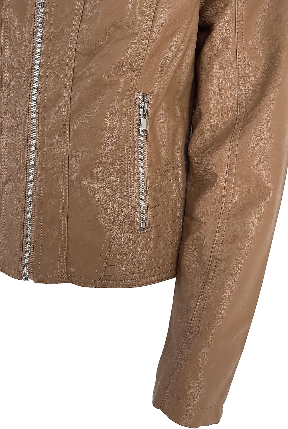JOPHY & CO. Kurze Damenjacke aus Kunstleder (cod. 8820) oder aus echtem Leder (cod. 8820/A) mit Tasc