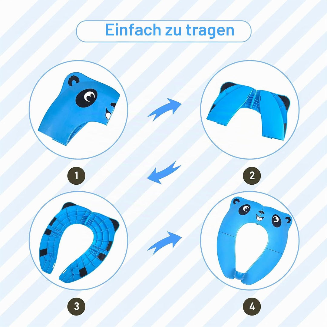 Faltbarer Kinder Toilettensitz, Klappbarer Kinder Toilettentrainer für Unterwegs, Töpfchen WC Sitz K