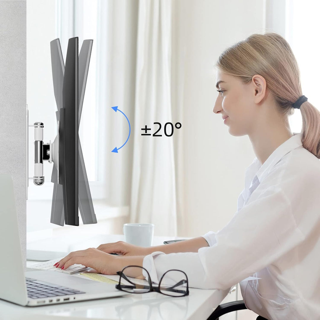 Suptek Fernseher Halterung, Schwenkbar für 15-32 Zoll VESA, TV Halterung bis zu 13Kg Weiss (MA2720W)