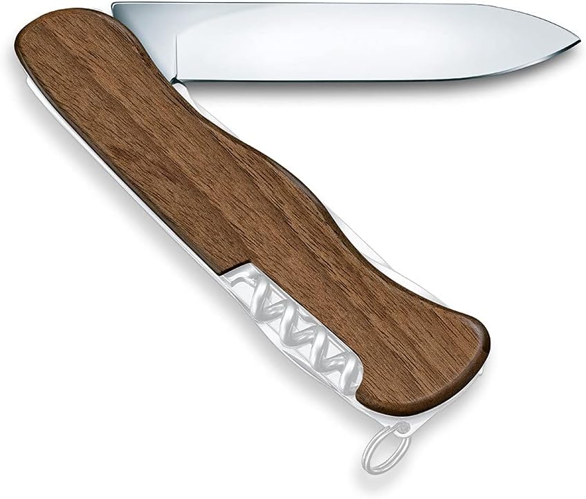Victorinox Holz Taschenmesser Forester Wood (10 Funktionen, Schalen aus Nussbaumholz, Holzsäge) Sing
