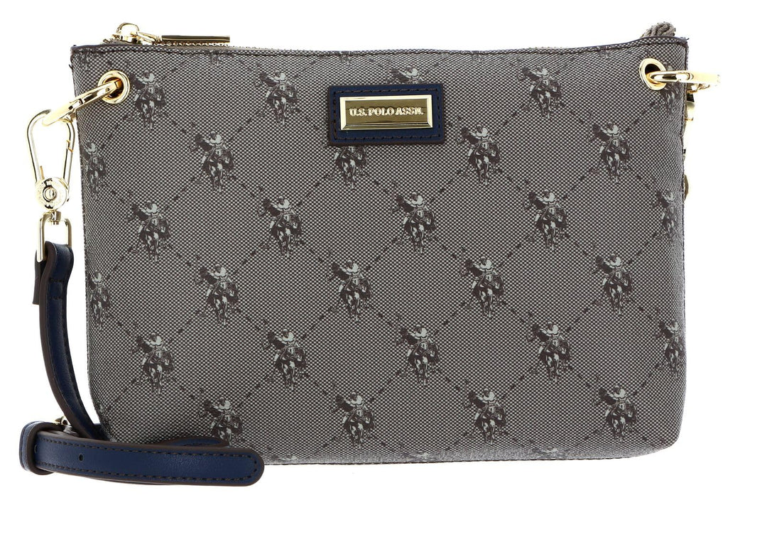U.S. POLO ASSN. Hampton Flat Crossbody Bag Brown/Navy