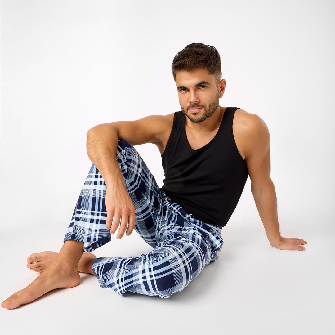 Timone Herren Schlafanzugshose Leichte Pyjamahose aus Baumwolle Nachtwäsche TPP-001 XL Muster-19 (95