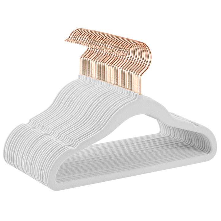 SONGMICS Kinderkleiderbügel, 30er Set Kleiderbügel Kinder, Baby-Kleiderbügel, Bügel Samt, 360° drehb