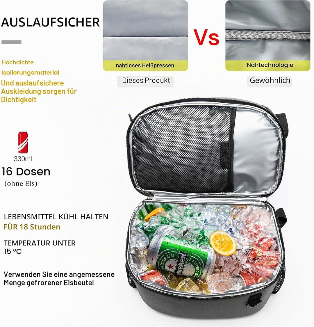 Kühlrucksack 28L Isolierter Kühltasche Picknickrucksack Doppelte Schicht Klein Thermo Rucksack für C