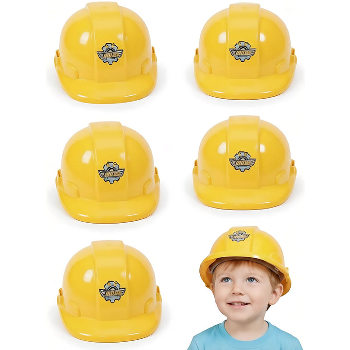 Gatuida 5 Stück Handwerkerhelm, Kinder Bauhelm Set für Kinder ab 3 Jahren, Rollenspiele, Geburtstag,