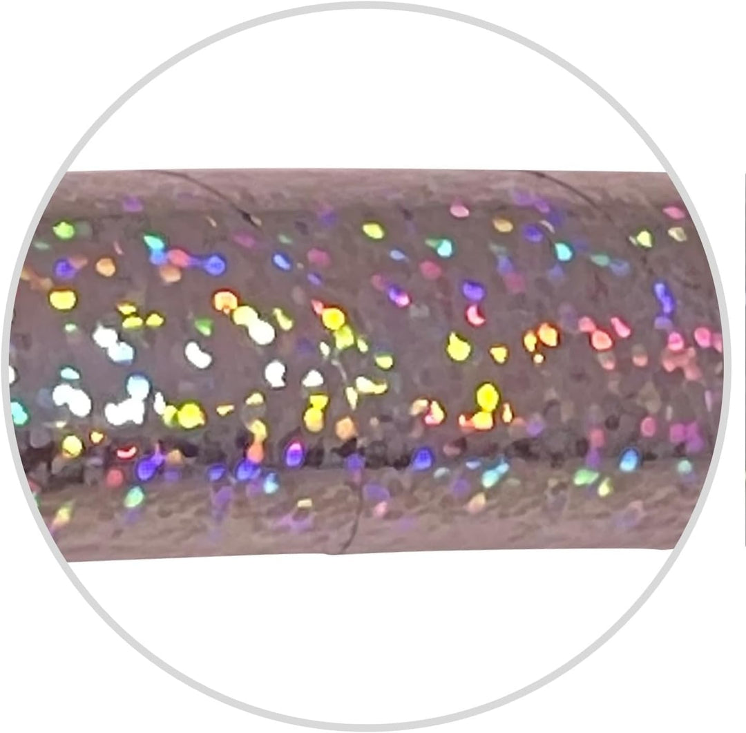 hoopomania Kinder Hula Hoop, Glitter Farben, Ø60/70/80cm Ø80cm Silber, Ø80cm Silber