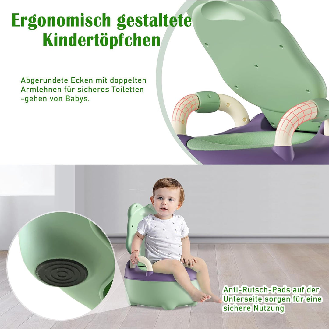 Froadp Baby Töpfchen ab 0-6 Jahren, Kinder Töpfchen Trainer mit PU Toilettensitze & Ausziehbares Nac
