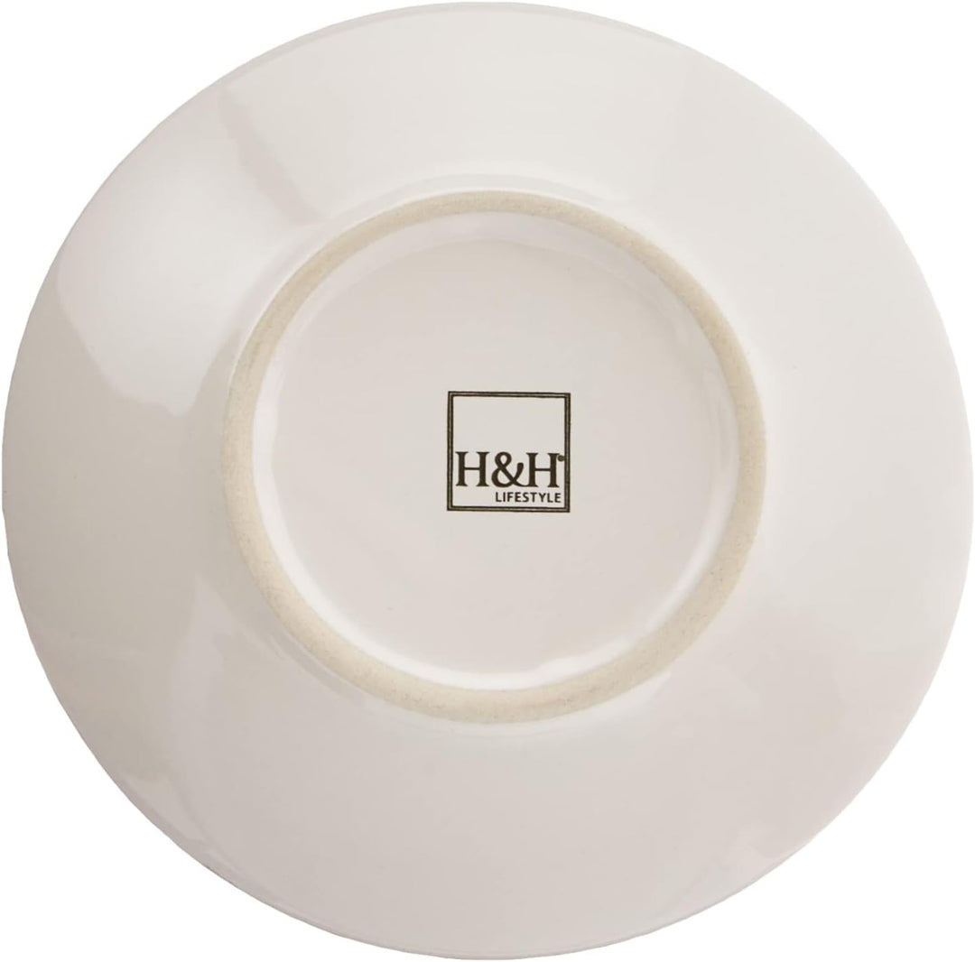 H&h set 6 tazze caff in stoneware vhera con piatto cc90 Modern, Modern